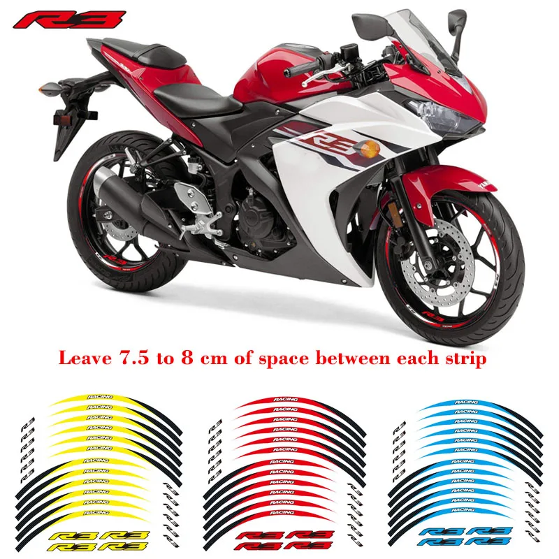 Hot sell Motorcycle front and rear wheel Edge decals Tire Outer rim stripes waterproof Reflective stickers For YAMAHA YZFR3
Hot sell Motorcycle front and rear wheel Edge decals Tire Outer rim stripes waterproof Reflective stickers For YAMAHA YZFR3