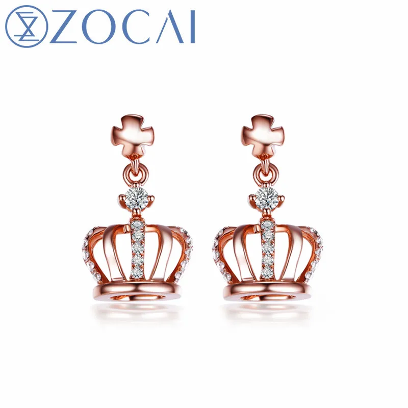 ZOCAI новый дизайн серьги в форме короны настоящий бриллиант 0,13 CT сертифицированные 18K розовое золото (AU750) Серьги для вечерние E80019T
ZOCAI новый дизайн серьги в форме короны настоящий бриллиант 0,13 CT сертифицированные 18K розовое золото (AU750) Серьги для вечерние E80019T