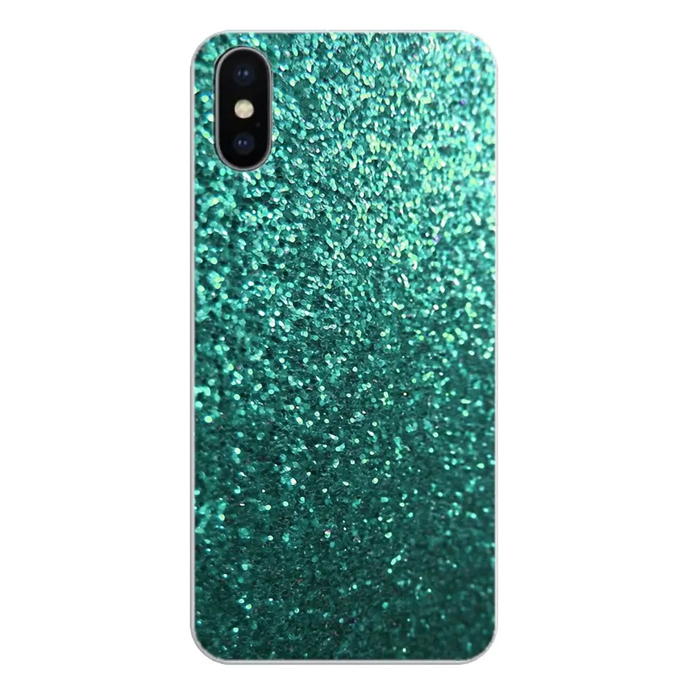 Soft Transparent Covers Aqua Silver Green Mint Glitter Art Print For Xiaomi Redmi 4X S2 3S Note 3 4 5 6 6A Por Pocophone F1 Mi |