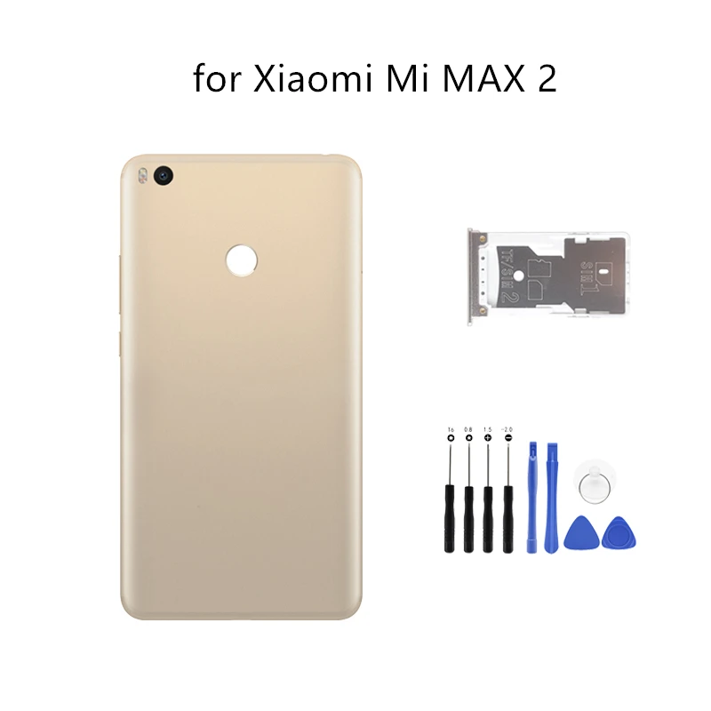 Задняя крышка батарейного отсека для Xiaomi Mi MAX 2 задний корпус стеклянная линза