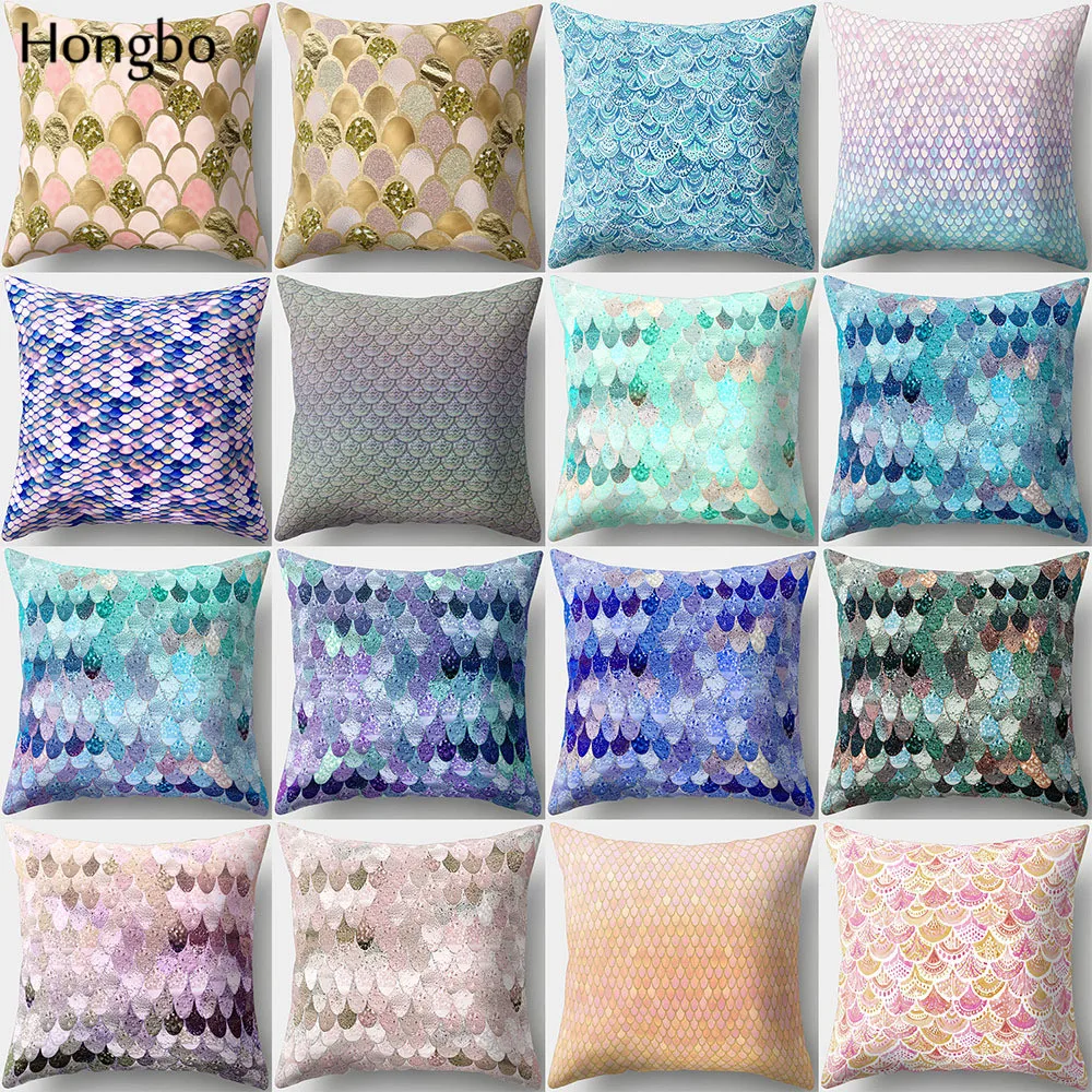 Hongbo 1 Pcs Mermaid Fish Scale Art Cushion Cover Abstract Romantic Color Cushion Covers Soft Pillow Case
Hongbo 1 Pcs Mermaid Fish Scale Art Cushion Cover Abstract Romantic Color Cushion Covers Soft Pillow Case