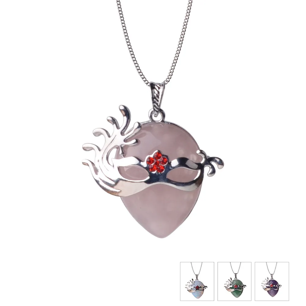 Natural Purple Black Green Stone 39X30mm Fox Dance Crystal Mask Necklace Pendant Men Women Fashion Jewelry Lol
Natural Purple Black Green Stone 39X30mm Fox Dance Crystal Mask Necklace Pendant Men Women Fashion Jewelry Lol
