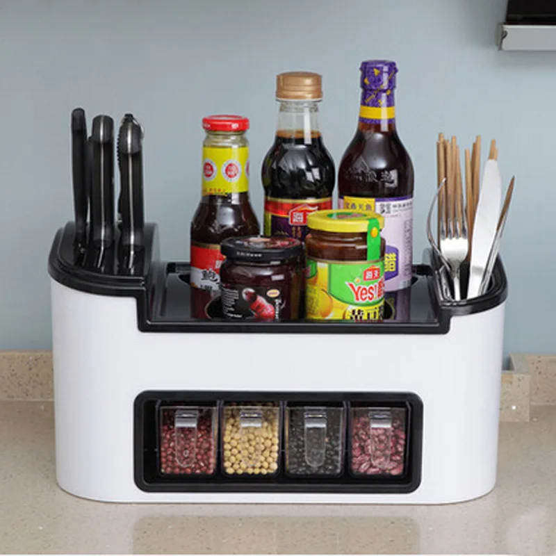 Hot Sale Super Function Kitchenware Oraganizer Creative Kitchen Accessories PP Knife Holder With Spice Storage Free Shipping
Hot Sale Super Function Kitchenware Oraganizer Creative Kitchen Accessories PP Knife Holder With Spice Storage Free Shipping