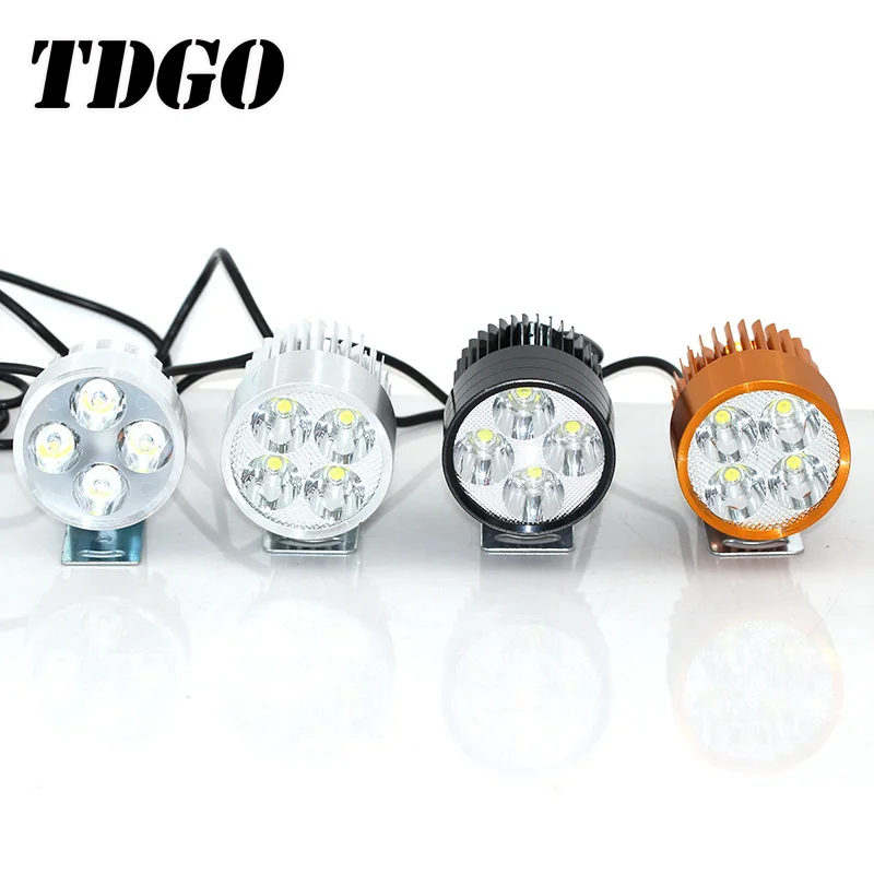 TDGO DC 12 V 90 круглый огни 1000LM мотоциклетные 4LED фар локомотивный прожектор помочь