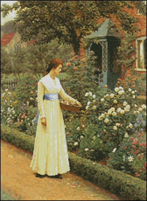 

Высококачественный красивый Ностальгический Счетный Набор для вышивки крестиком цветочный сад леди женщина девочка