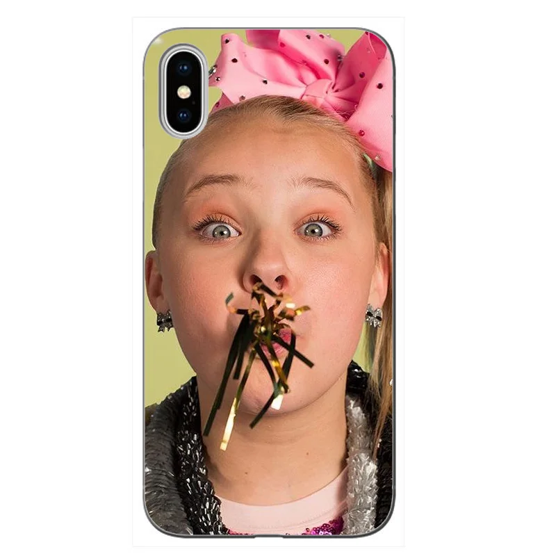 Jojo siwa прозрачный мягкий силиконовый чехол для телефона iPhone XS XR MAX X 5 5S 5SE 6 6S 7 8Plus