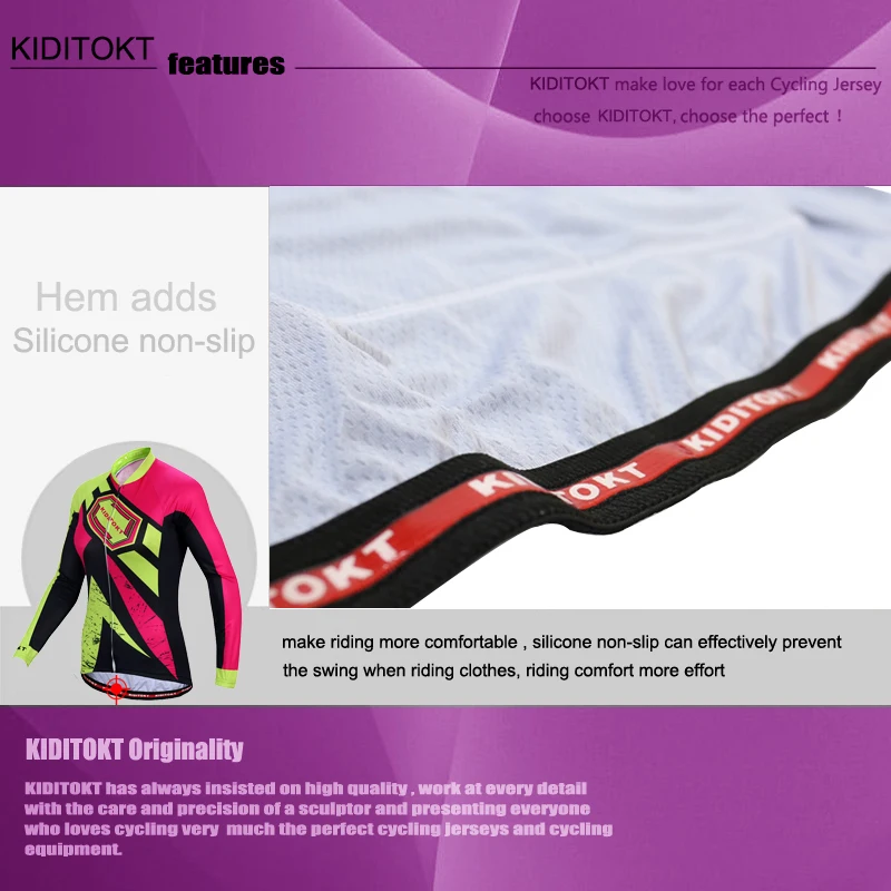 KIDITOKT 2020 Pro Women Winter Long Sleeve Cycling Jersey Thermal Fleece Mountain Bike Cycling Wear MTB Bicycle Cycling Clothes
KIDITOKT 2020 Pro Women Winter Long Sleeve Cycling Jersey Thermal Fleece Mountain Bike Cycling Wear MTB Bicycle Cycling Clothes