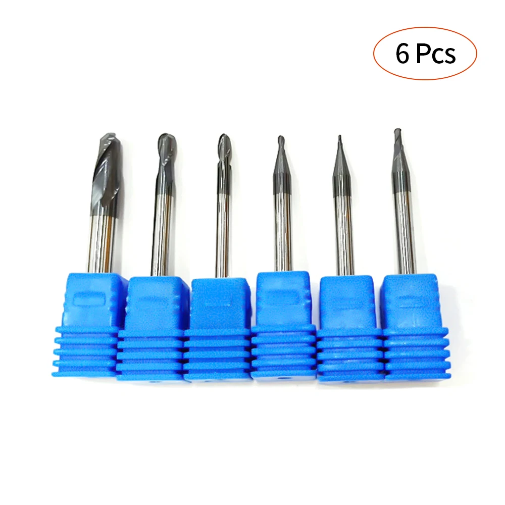 6pcs 45 Degree Tungsten Steel Milling Cutter Two Webs Solid Carbide Milling Cutter Ball Nose End Mill Tools Kit Router Bit
6pcs 45 Degree Tungsten Steel Milling Cutter Two Webs Solid Carbide Milling Cutter Ball Nose End Mill Tools Kit Router Bit