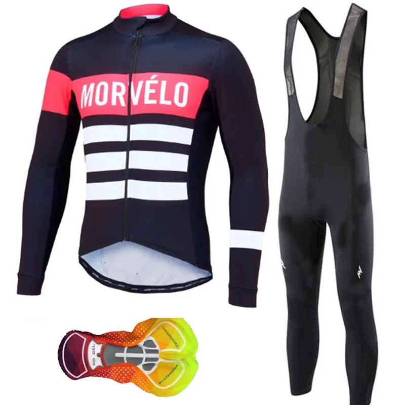 2019 Morvelo Велосипеды Джерси Длинные рукава велосипед комплект одежды одежда