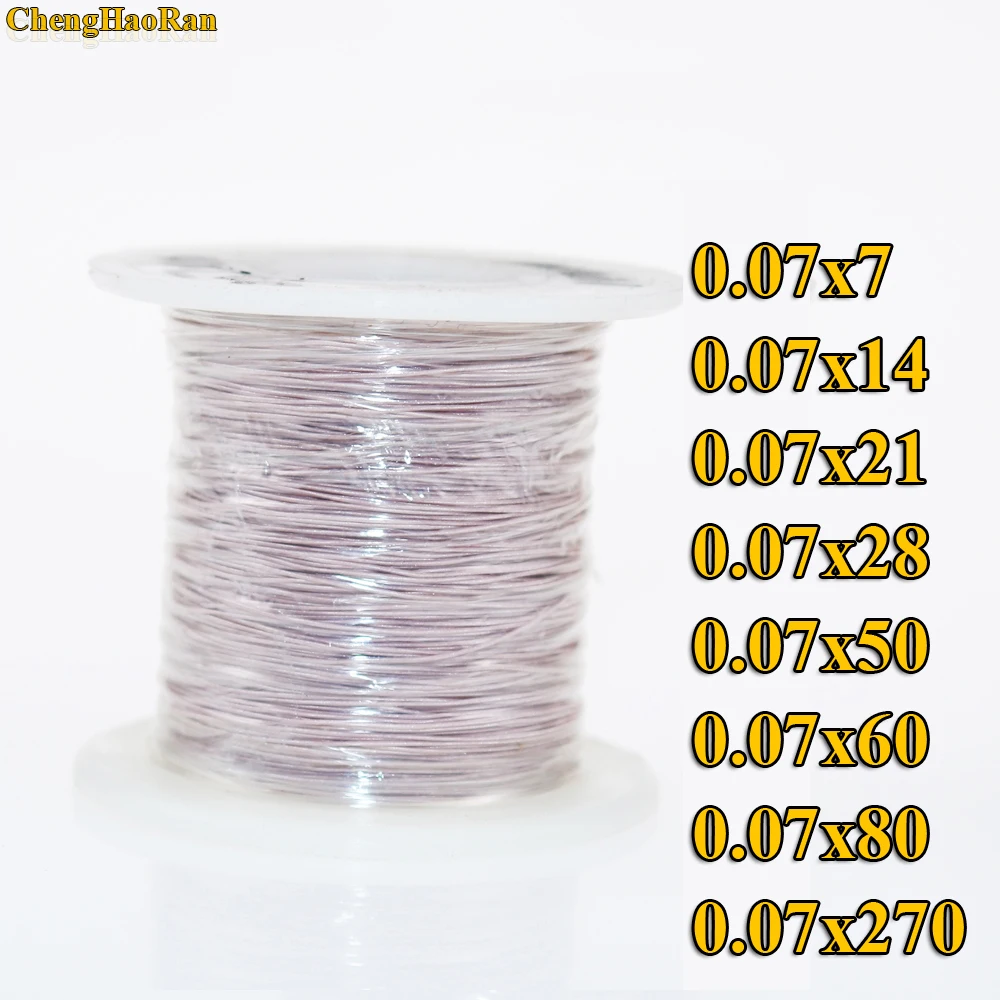 ChengHaoRan 1m 0.07x14 0.07x7 0.07x28 strands 1 meter Mine antenna Litz wire polyester silk envelope braided multi-strand wire
ChengHaoRan 1m 0.07x14 0.07x7 0.07x28 strands 1 meter Mine antenna Litz wire polyester silk envelope braided multi-strand wire