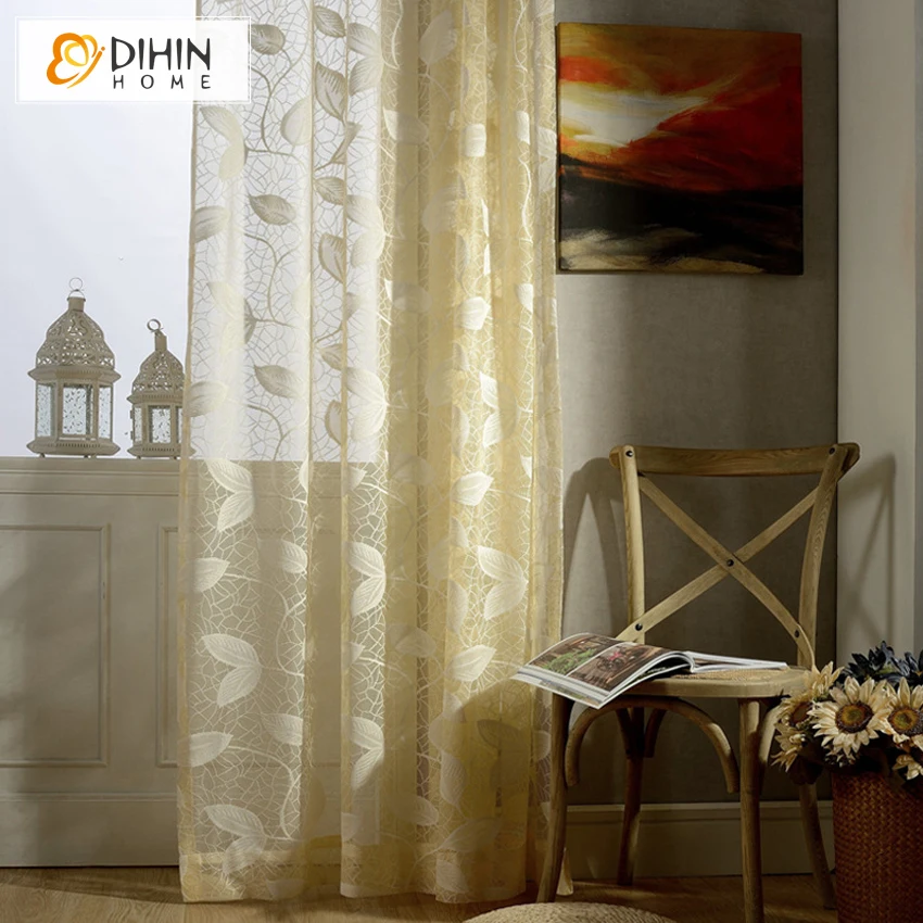 DIHIN 1 PC Gaden Curtain Leaf Window Sheer Translucidus Curtains Ready Made Home Decorative Voile Curtain
DIHIN 1 PC Gaden Curtain Leaf Window Sheer Translucidus Curtains Ready Made Home Decorative Voile Curtain