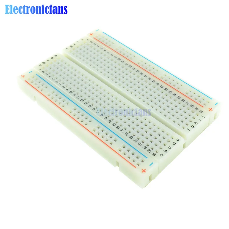400 Tie Points Holes Universal Solderless PCB Breadboard Mini Test Protoboard DIY Bread Board For Bus Test Circuit Board MB102
400 Tie Points Holes Universal Solderless PCB Breadboard Mini Test Protoboard DIY Bread Board For Bus Test Circuit Board MB102