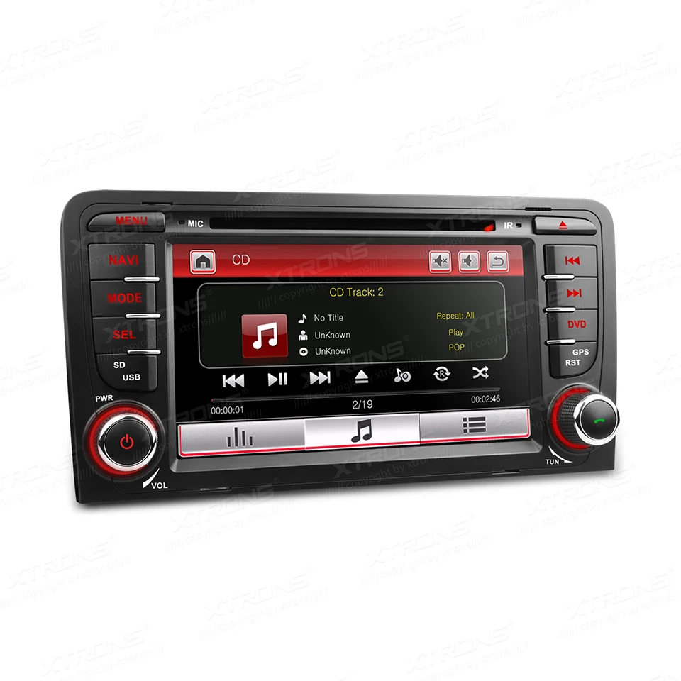 7 "двойной 2 Din автомобильный DVD Радио GPS Navi Подходит для Audi A3 S3 видео плеер