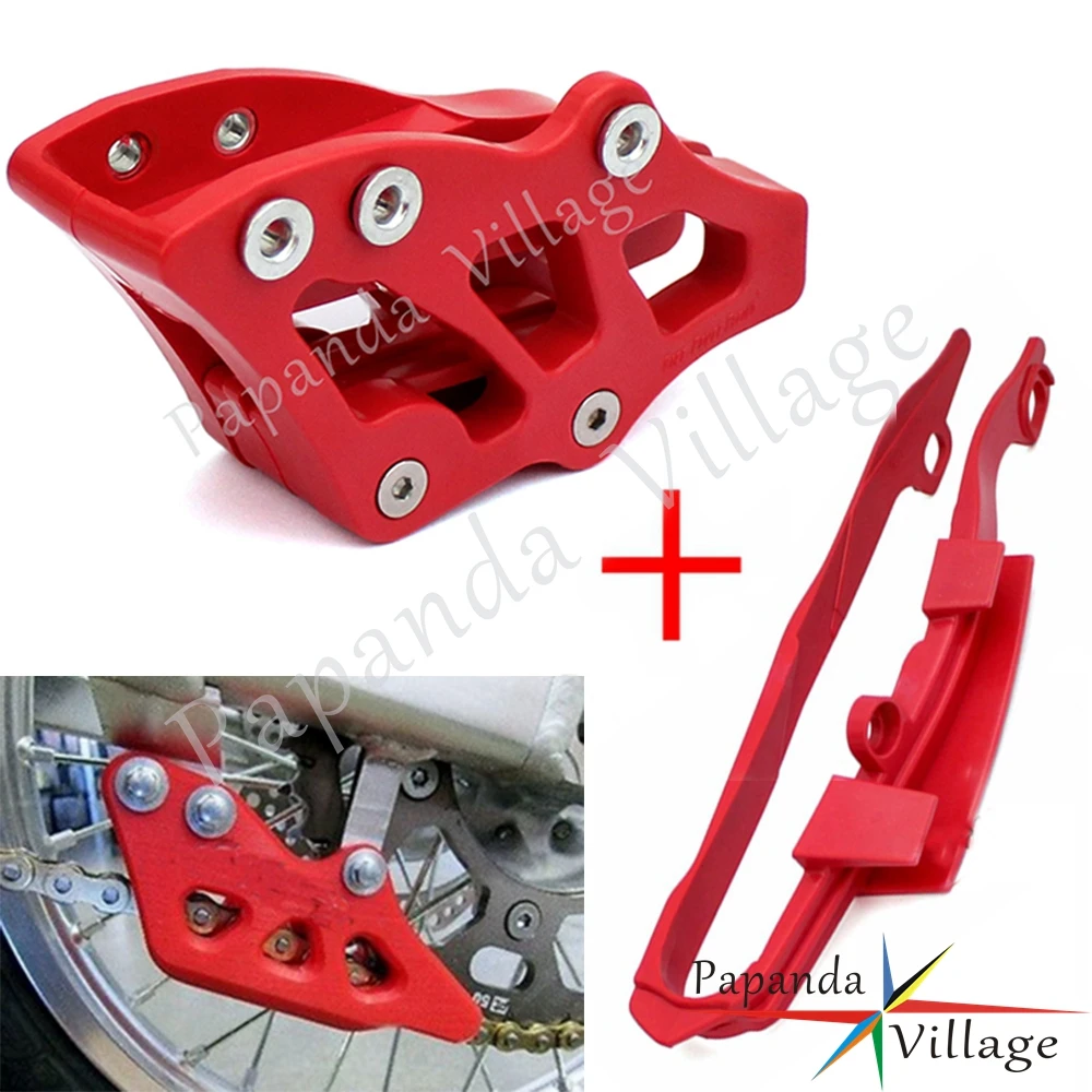 Red Motocross Plastic Chain Guide Guard + Swingarm Chain Slider Guard Cover For Honda CR 125R 250R CRF 250R 450R 450X 250X
Red Motocross Plastic Chain Guide Guard + Swingarm Chain Slider Guard Cover For Honda CR 125R 250R CRF 250R 450R 450X 250X