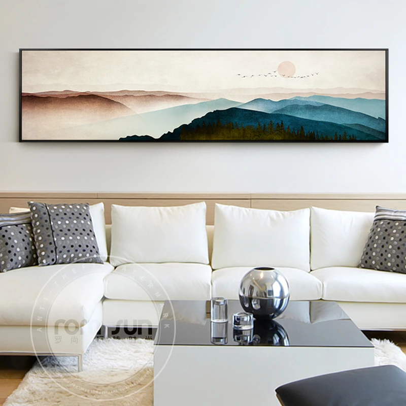 New Chinese Style Abstract Landscape Canvas Painting Modern Mountains Boat Posters and Prints Wall Art Picture For Living Room
New Chinese Style Abstract Landscape Canvas Painting Modern Mountains Boat Posters and Prints Wall Art Picture For Living Room