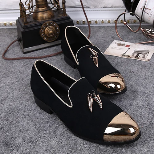 2015 Brand Mens Smoking Slippers Gold Toe Dress Shoes Mocassin Men Wedding Flats Creeper Men Party Shoe Zapatos Hombre
2015 Brand Mens Smoking Slippers Gold Toe Dress Shoes Mocassin Men Wedding Flats Creeper Men Party Shoe Zapatos Hombre