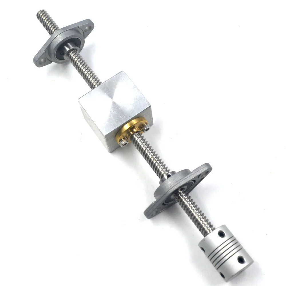 T8 Lead Screw Kit for 3D Printer Set 300mm Length 8mm Dia Vertical 8mm Lead Screw Rod & Pillow Block Mounted Bearing
T8 Lead Screw Kit for 3D Printer Set 300mm Length 8mm Dia Vertical 8mm Lead Screw Rod & Pillow Block Mounted Bearing
