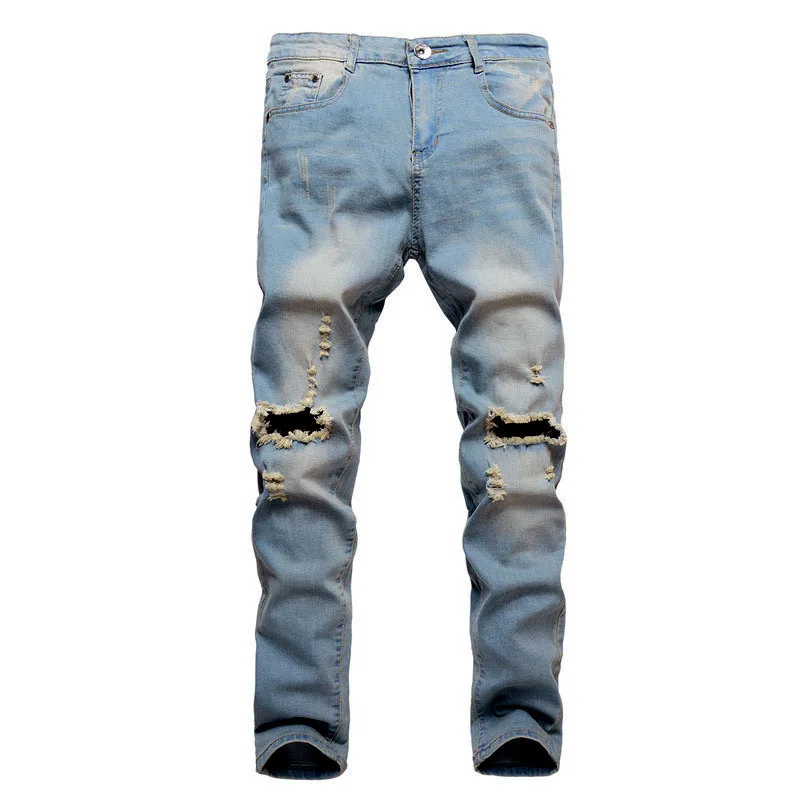 Jeans Men Ripped Jeans For Men Holes Casual Street Pants Hombre Personality Tide Stretch Denim Pants Spring Autumn
Jeans Men Ripped Jeans For Men Holes Casual Street Pants Hombre Personality Tide Stretch Denim Pants Spring Autumn