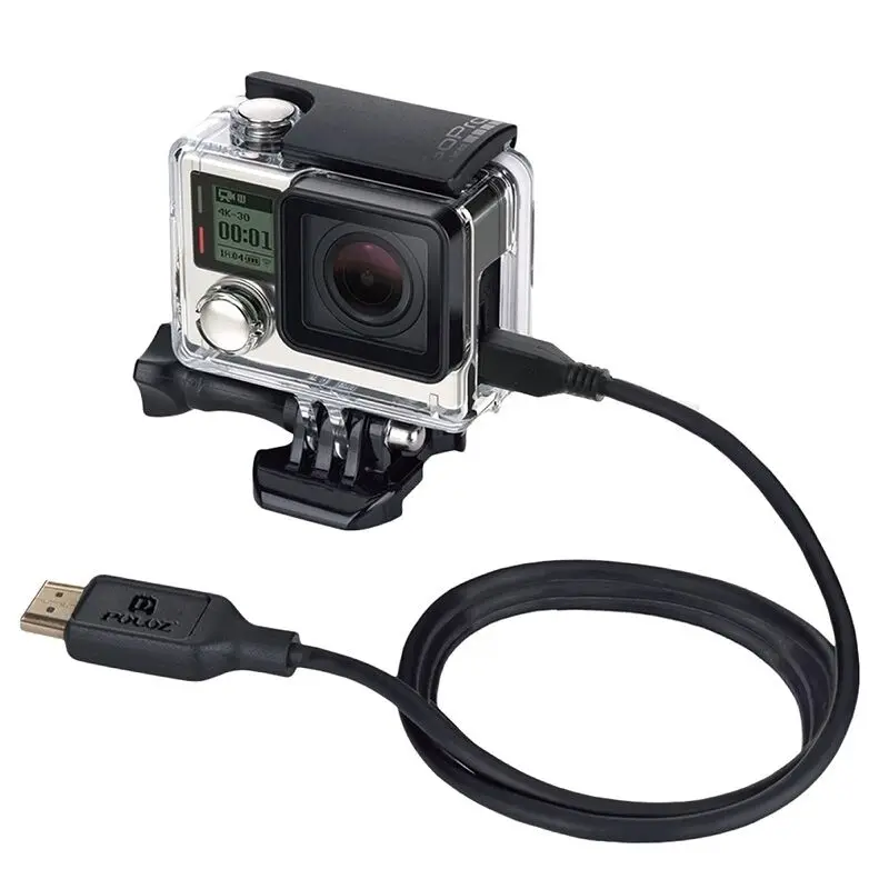 Фото PULUZ видео 19 Pin HDMI к Micro 5 кабель для GoPro HERO 4 3 + 3|Чехлы экшн-камер| |