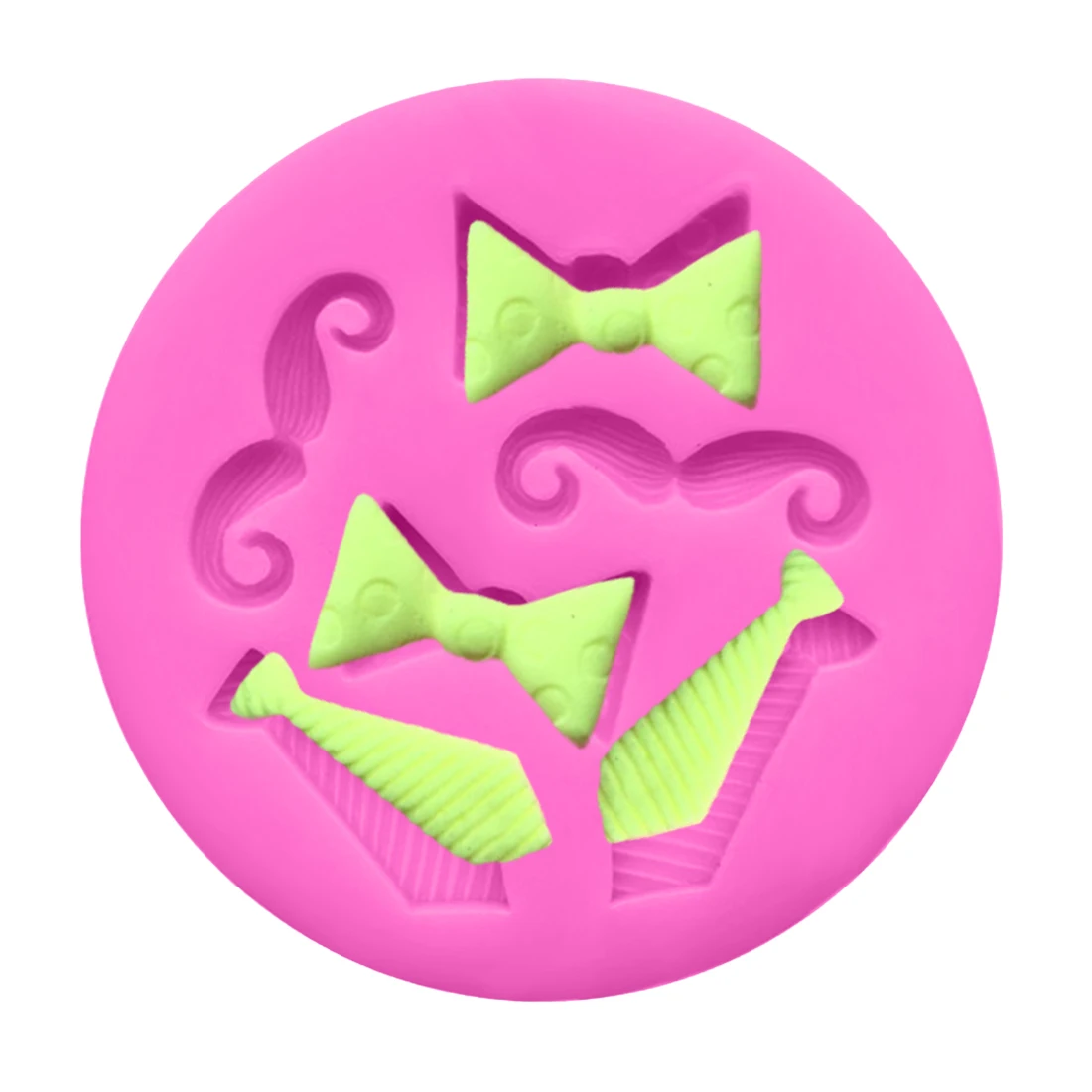 

Hot Sale 6-Cavity Tiny Bow Tie Mustache Cake Tools Silicone Mold for Fondant Sugarcraft Mould Gum Paste Chocolate Craft