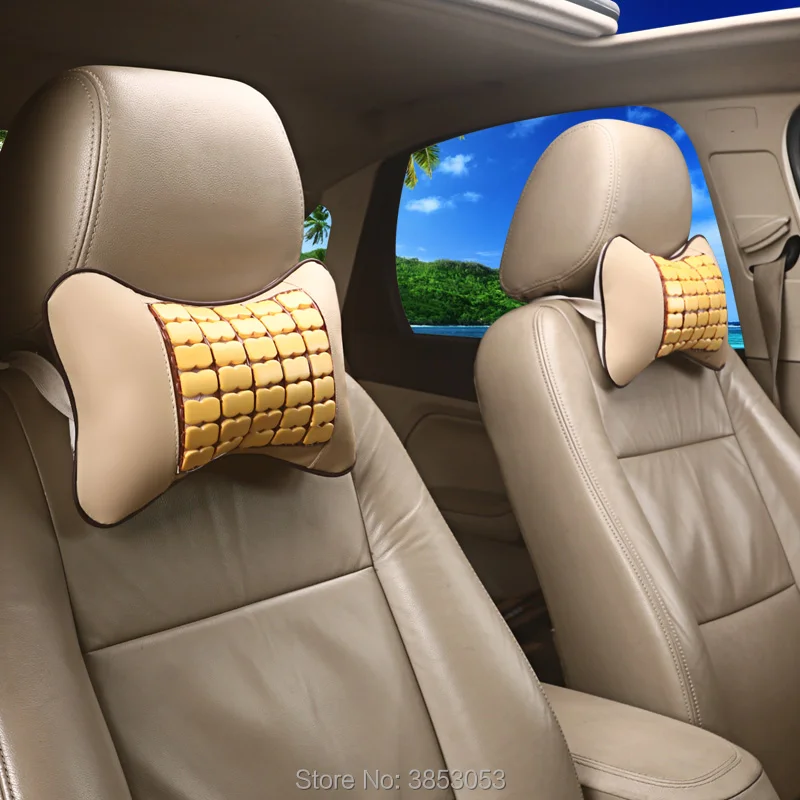 Бамбуковая Подушка на талию для подголовника автомобиля лето | Автомобили и