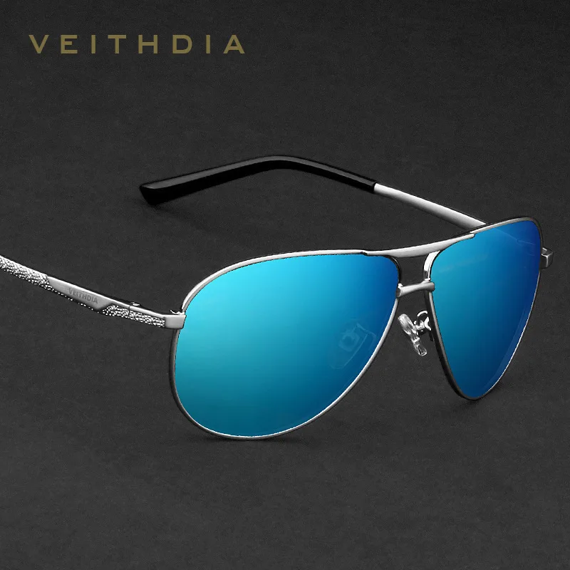 

Мужские солнцезащитные очки VEITHDIA, Брендовые очки с поляризационными зеркальными стеклами, для вождения и рыбалки, модель 2556,