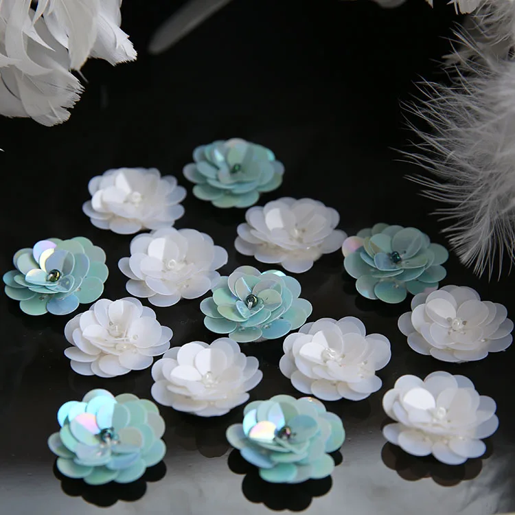 10 pieces/lot Handmade sequins 3D flower patch for clothes shoes applique DIY decoration fitting garment accessories
10 pieces/lot Handmade sequins 3D flower patch for clothes shoes applique DIY decoration fitting garment accessories