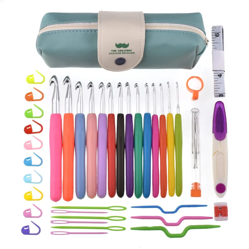 Set of Hooks for Knitting 46PCS Handle Big Size 8.0/9/10mm Crochet Needles Yarn Weave Sewing Accessories Craft Knitting Tools
Set of Hooks for Knitting 46PCS Handle Big Size 8.0/9/10mm Crochet Needles Yarn Weave Sewing Accessories Craft Knitting Tools