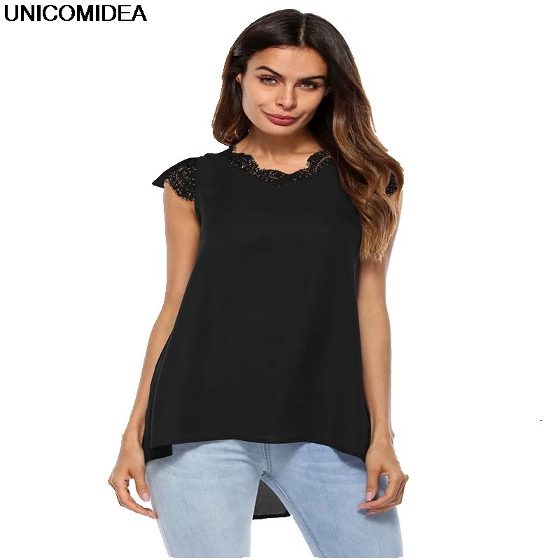Blouse Women Chiffon Lace Sleeveless Blouse Shirts O-Neck Solid Women Tops Casual Office Lady Shirt Female Girls Summer
Blouse Women Chiffon Lace Sleeveless Blouse Shirts O-Neck Solid Women Tops Casual Office Lady Shirt Female Girls Summer