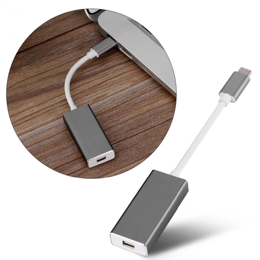 Переходник с USB C на Mini DP 4K 60Hz Type адаптер портов дисплея Plug and Play Thunderbolt 3 |