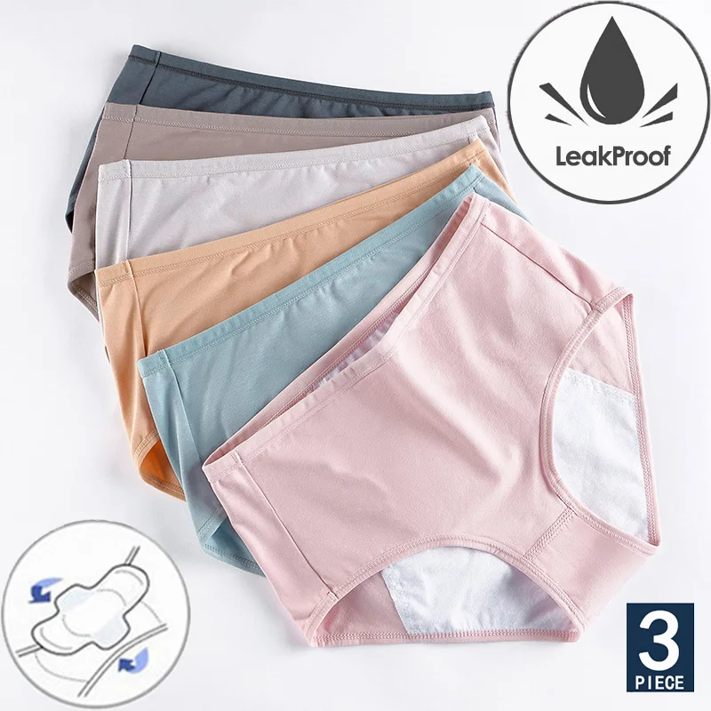 3pcs/ bag Menstrual Panties Physiological Pants Leak Proof Women Underwear Period Cotton Breathable Briefs Mid-Rise Warm Female
3pcs/ bag Menstrual Panties Physiological Pants Leak Proof Women Underwear Period Cotton Breathable Briefs Mid-Rise Warm Female
