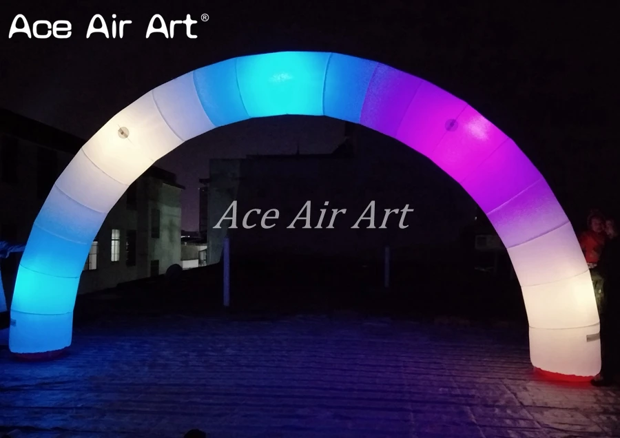 Portable and affordable inflatable lighting arch,curved archway with 16 colors changing led light and free shipping
Portable and affordable inflatable lighting arch,curved archway with 16 colors changing led light and free shipping