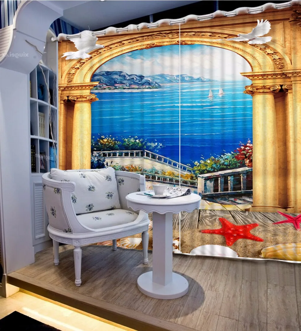 Luxury 3D Window Curtain For Living room Bedroom gold roman Blackout Bedroom Curtains 3D love sea Landscape Kids Curtain
Luxury 3D Window Curtain For Living room Bedroom gold roman Blackout Bedroom Curtains 3D love sea Landscape Kids Curtain