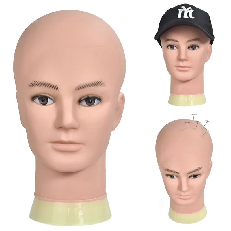 Мужская голова-манекен с подставкой для париков головка женских шляп дисплей