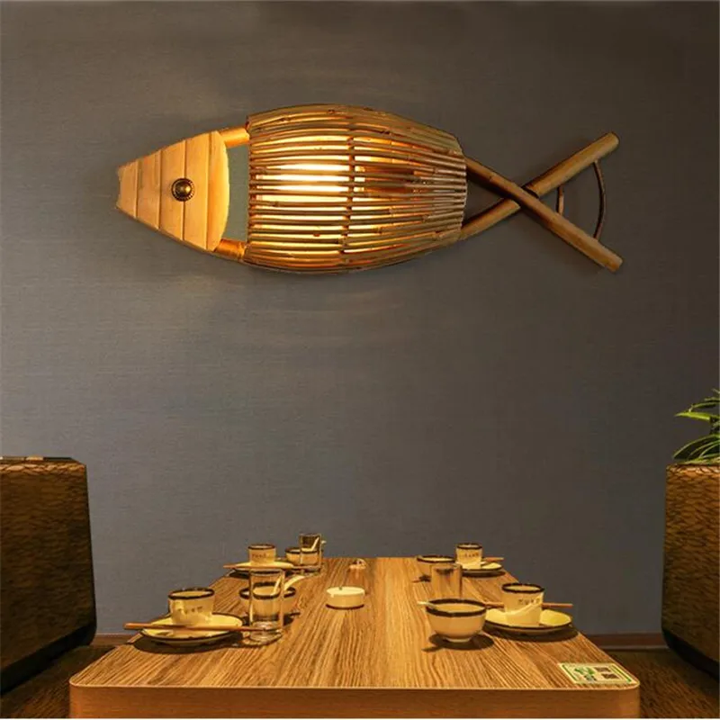 Chinese Country Style Handmade Creative Bamboo Fish Led E27 Wall Lamp for Restaurant Bar Aisle Living Room Children's Room
Chinese Country Style Handmade Creative Bamboo Fish Led E27 Wall Lamp for Restaurant Bar Aisle Living Room Children's Room