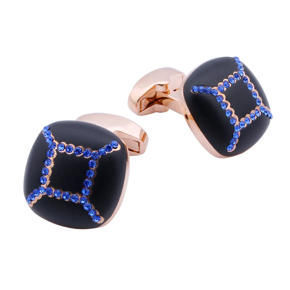 Brand HAWSON Fashion Jewelry Cufflinks Men's Business Gift Crystal Black Enamel Cufflinks with Luxury Gift Box 
Brand HAWSON Fashion Jewelry Cufflinks Men's Business Gift Crystal Black Enamel Cufflinks with Luxury Gift Box
