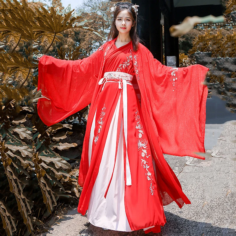Red Hanfu For Women Embroidery Dance Costume Chinese Festival Outfit Folk Stage Performance Clothes Oriental Fairy Dress DF1014
Red Hanfu For Women Embroidery Dance Costume Chinese Festival Outfit Folk Stage Performance Clothes Oriental Fairy Dress DF1014