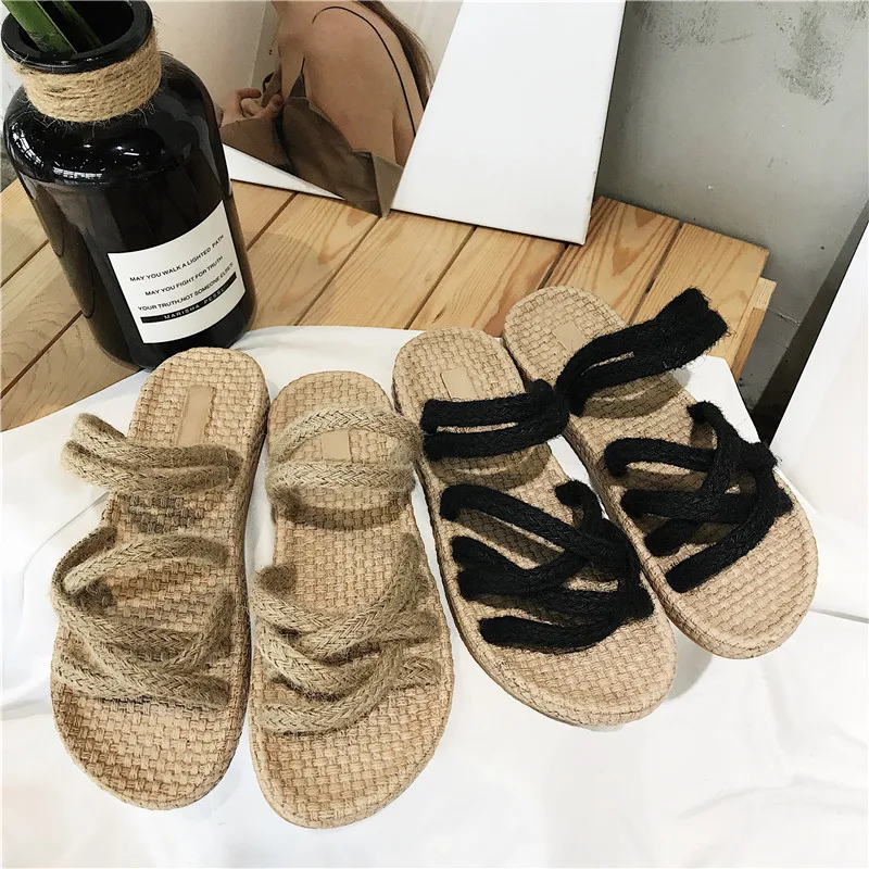 Summer personality woven linen sandals female non-slip seaside holiday bohemian straps beach flat sandals and slippers
Summer personality woven linen sandals female non-slip seaside holiday bohemian straps beach flat sandals and slippers