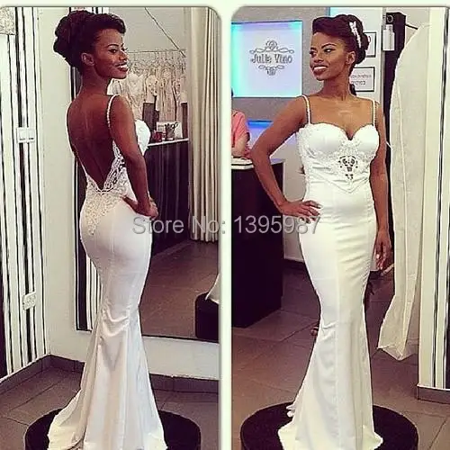 White Sleeveless Mermaid Prom Dresses 2015 New arrival sweetheart neck Spaghetti Straps Prom Gowns Floor-Length Appliqued Dress
White Sleeveless Mermaid Prom Dresses 2015 New arrival sweetheart neck Spaghetti Straps Prom Gowns Floor-Length Appliqued Dress