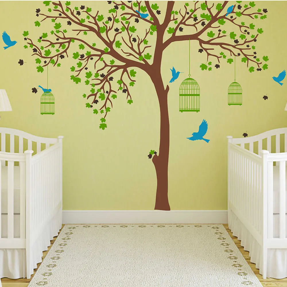 Large Tree Decal with Birds Cages Wall Sticker Tree and Birds Wall Decals Removable Vinyl Tree Sticker Wall Decor 704T
Large Tree Decal with Birds Cages Wall Sticker Tree and Birds Wall Decals Removable Vinyl Tree Sticker Wall Decor 704T