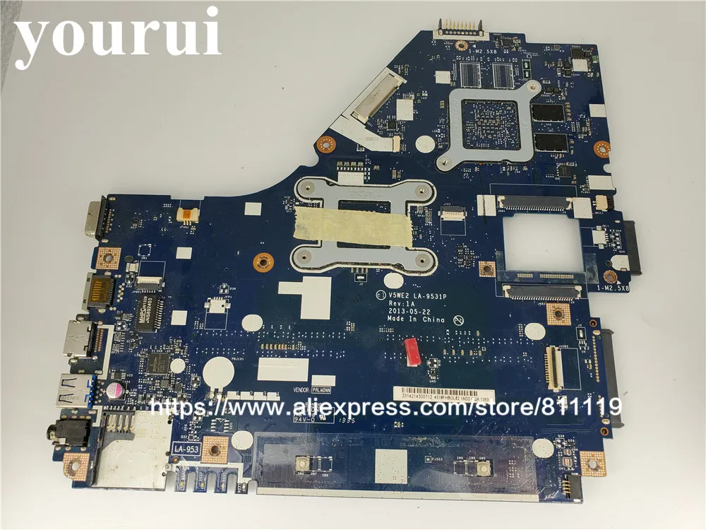 V5WE2 LA-9531P Laptop motherboard NBMFN11006 NB.MFN11.006 for Acer E1-572G Test original mainboard I5-4200U with video card
V5WE2 LA-9531P Laptop motherboard NBMFN11006 NB.MFN11.006 for Acer E1-572G Test original mainboard I5-4200U with video card