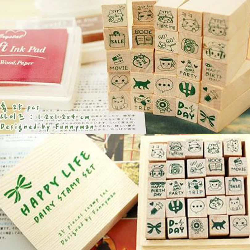 25pcs/lot New Happy lift green wooden Love diary stamp set/scrapbook DIY stamp/Gift Box H239
25pcs/lot New Happy lift green wooden Love diary stamp set/scrapbook DIY stamp/Gift Box H239