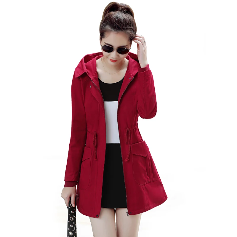 High quality Women Windbreaker coat Large size Tops Spring autumn New Hooded Ladies coats Long sleeve Casual coat Youth clothing
High quality Women Windbreaker coat Large size Tops Spring autumn New Hooded Ladies coats Long sleeve Casual coat Youth clothing