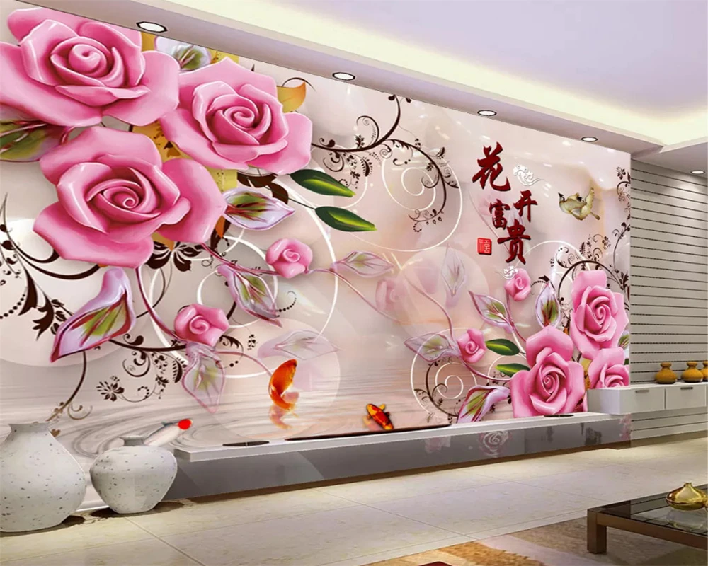 beibehang Custom fashion wallpaper pink rose three-dimensional circle soft bag elegant fashion 3D background wall
beibehang Custom fashion wallpaper pink rose three-dimensional circle soft bag elegant fashion 3D background wall