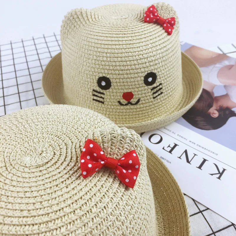 Lovely Bowknot Kids Sun Hats Cartoon Summer Child Cat Ears Ear Decoration Cute Beach Hat Girl Sun Hat Drop Shipping
Lovely Bowknot Kids Sun Hats Cartoon Summer Child Cat Ears Ear Decoration Cute Beach Hat Girl Sun Hat Drop Shipping
