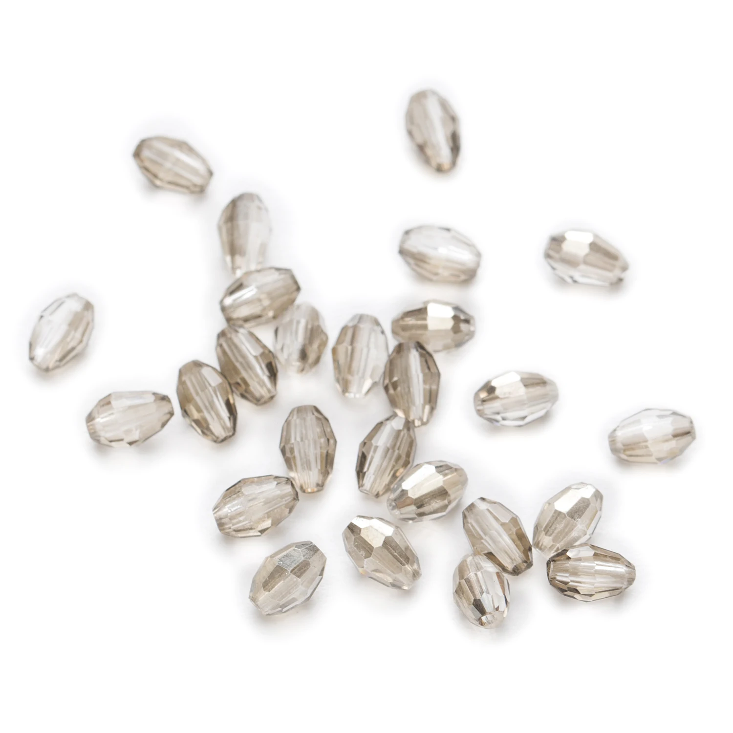50 Piece Transparent Gray Olive Cut Faceted Crystal Glass Spacer Beads Jewelry Making 6-11mm
50 Piece Transparent Gray Olive Cut Faceted Crystal Glass Spacer Beads Jewelry Making 6-11mm