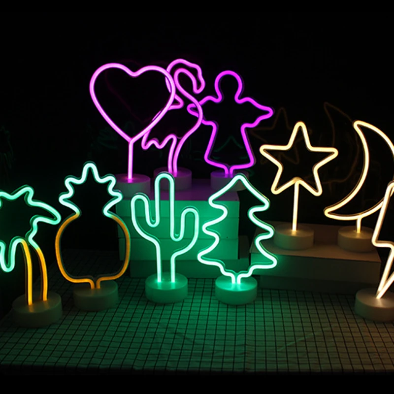 D Dry Battery Neon Light Flamingo Cactus Night Lamp Unicorn LED Neon Light for Room Kids DIY Party Wedding Room Decoration Home
D Dry Battery Neon Light Flamingo Cactus Night Lamp Unicorn LED Neon Light for Room Kids DIY Party Wedding Room Decoration Home
