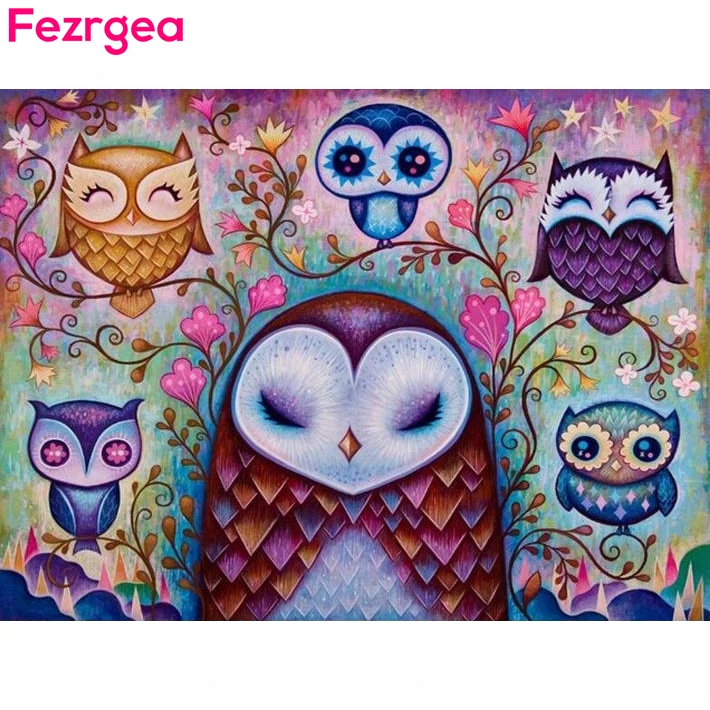 Fezrgea New Arrival Owl 5D DIY Diamond Painting Full Square Cartoon Animal Owl Diamond Embroidery Cross Stitch Mosaic Home Decor
Fezrgea New Arrival Owl 5D DIY Diamond Painting Full Square Cartoon Animal Owl Diamond Embroidery Cross Stitch Mosaic Home Decor