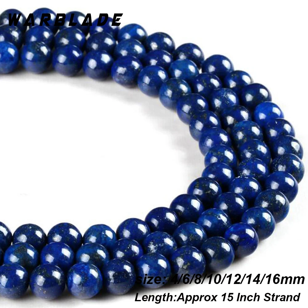 WBL High Quality Natural Stone Blue Lapis Lazuli Round Loose Beads 4 6 8 10 12 14 16mm For Jewelry Making DIY Bracelet
WBL High Quality Natural Stone Blue Lapis Lazuli Round Loose Beads 4 6 8 10 12 14 16mm For Jewelry Making DIY Bracelet