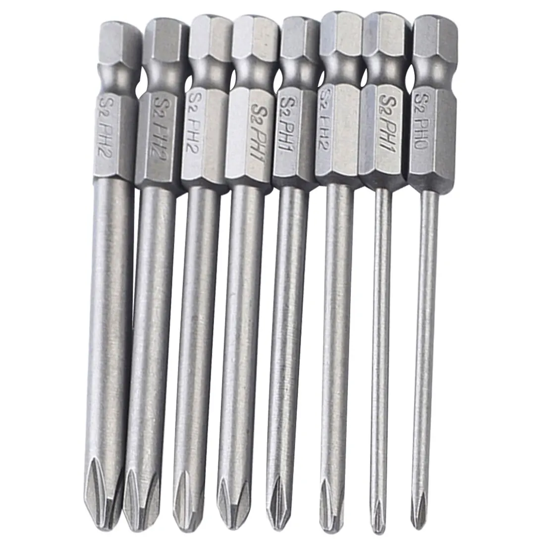 Long Hex Screwdriver Screw 8pcs 75mm Magnetic Cross Philips Screwdriver Bit Set 1/4 inch Shank S2 Alloy Steel
Long Hex Screwdriver Screw 8pcs 75mm Magnetic Cross Philips Screwdriver Bit Set 1/4 inch Shank S2 Alloy Steel